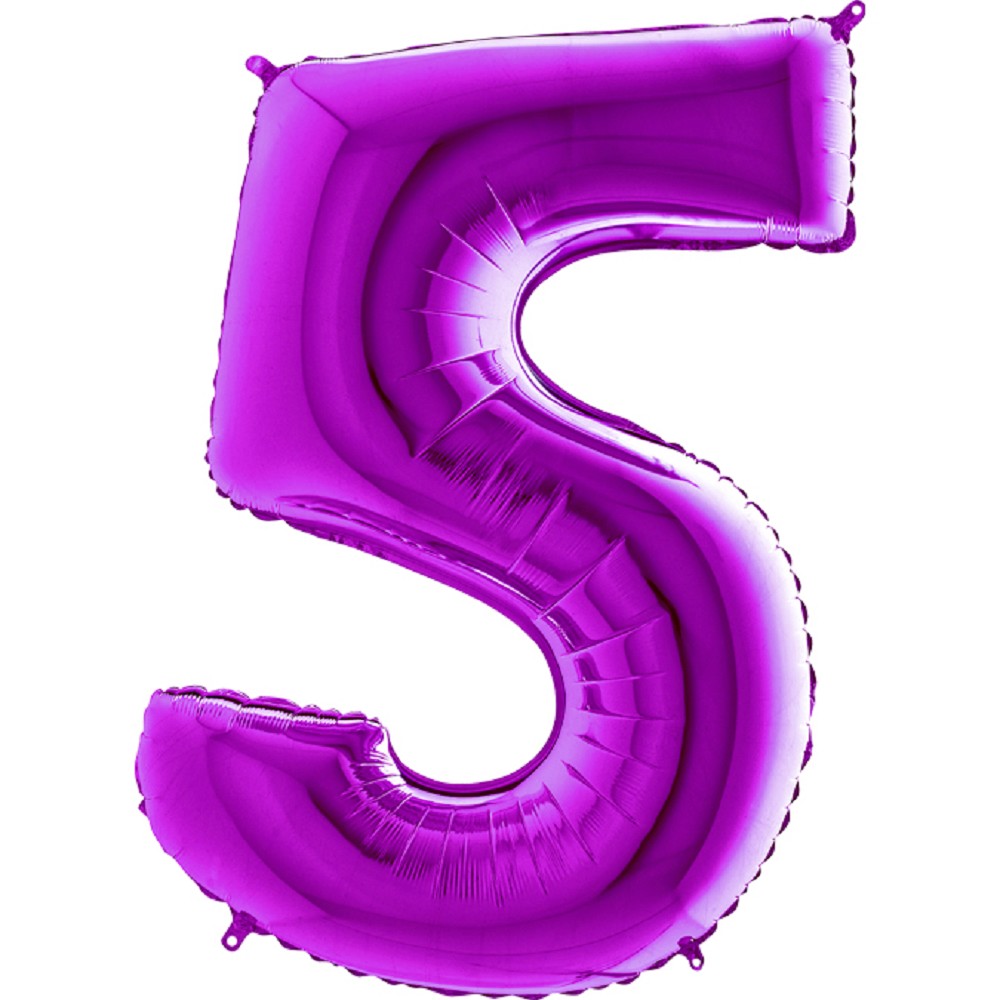 40" Foilballoon Number "5" Purple