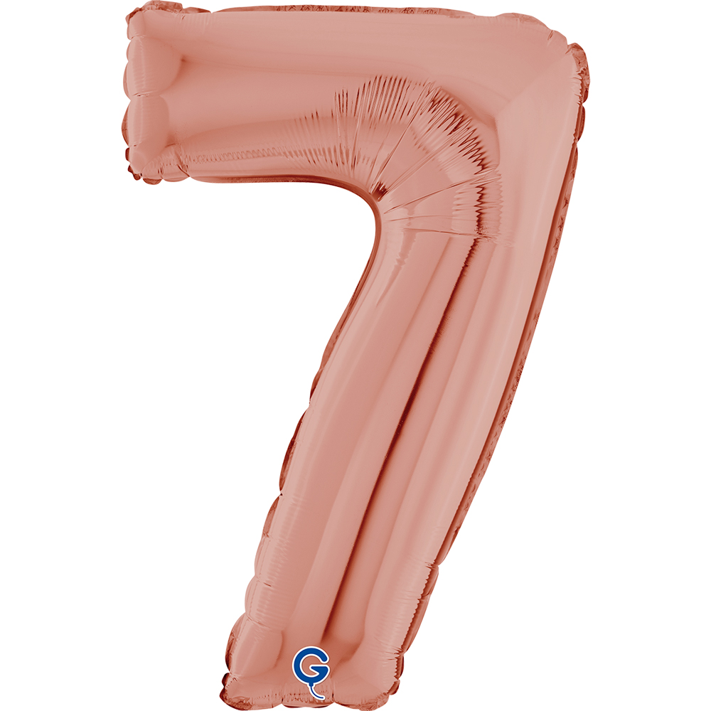 26" Foilballoon Number "7" Rosé Gold