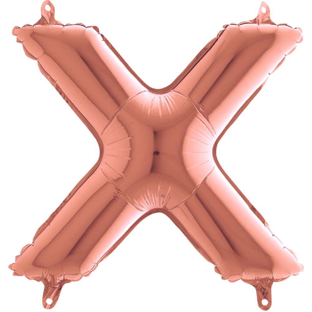 14" Folienbuchstabe "X" Rosé Gold