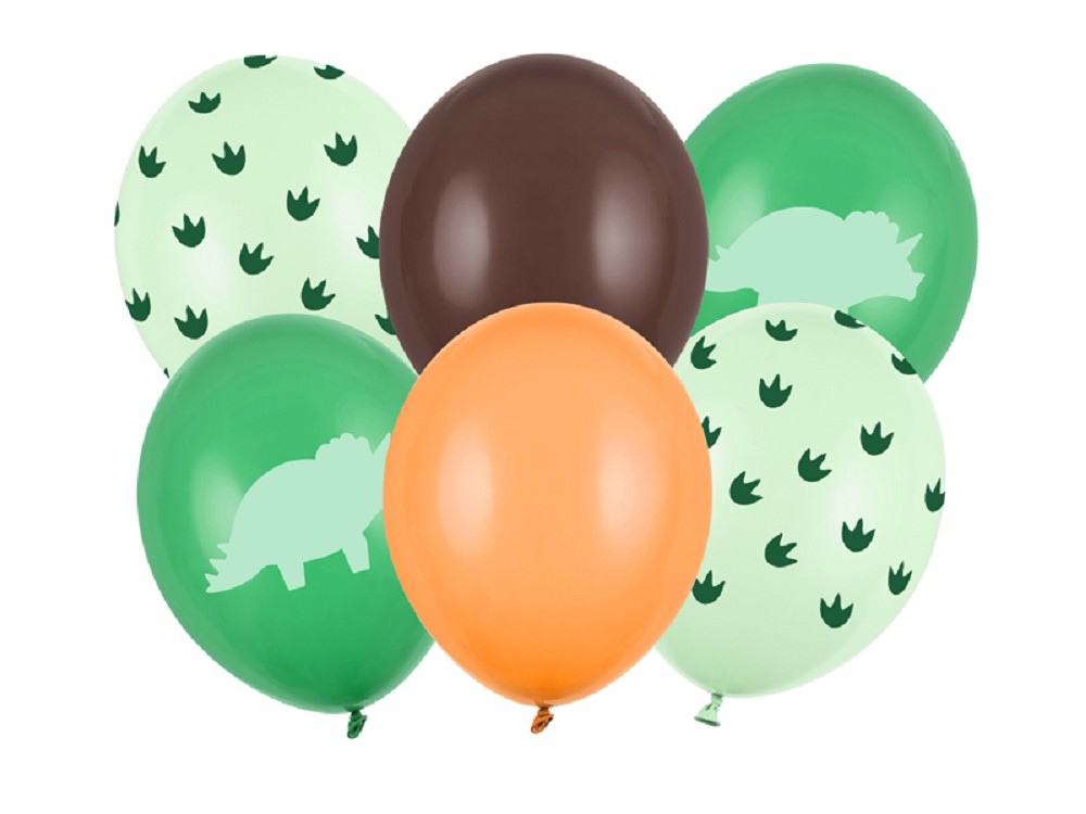 11" Latexballons - Dino Fun Coll. - 30cm - 6 Stk.