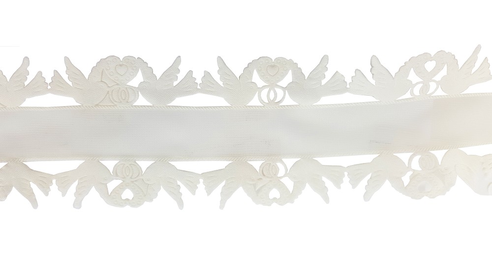 Taubenband gestanzt, creme