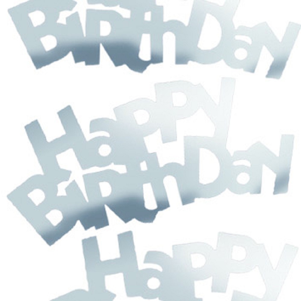 Folien-Schriftzug "Happy Birthday" - silber 13 cm