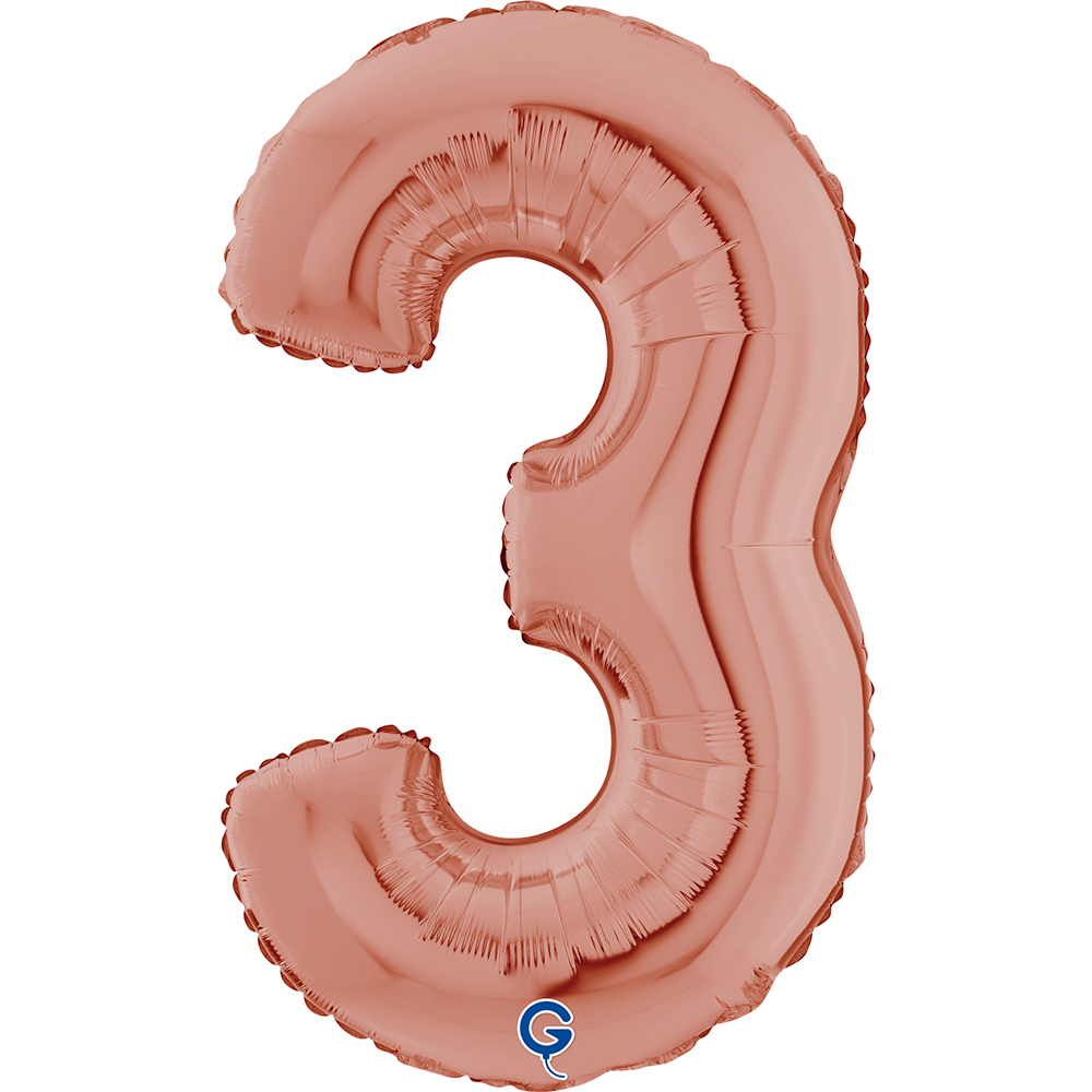 26" Folienzahl "3" Rosé Gold