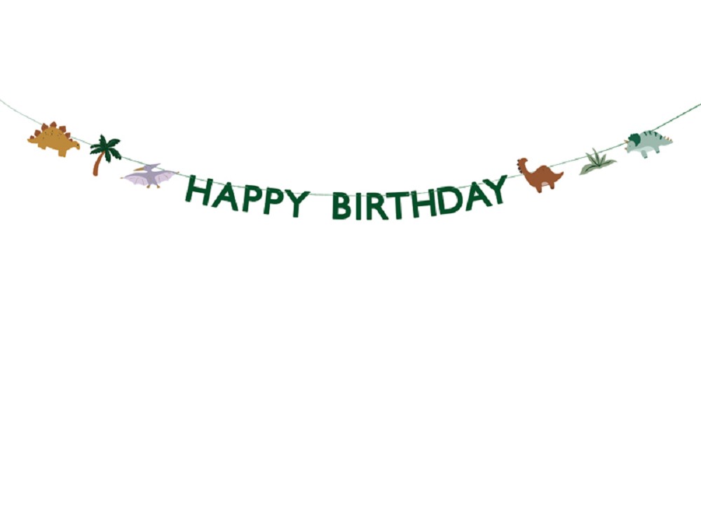 Banner - Happy Birthday - Dino Fun Coll. - 3m - 1 Stk.
