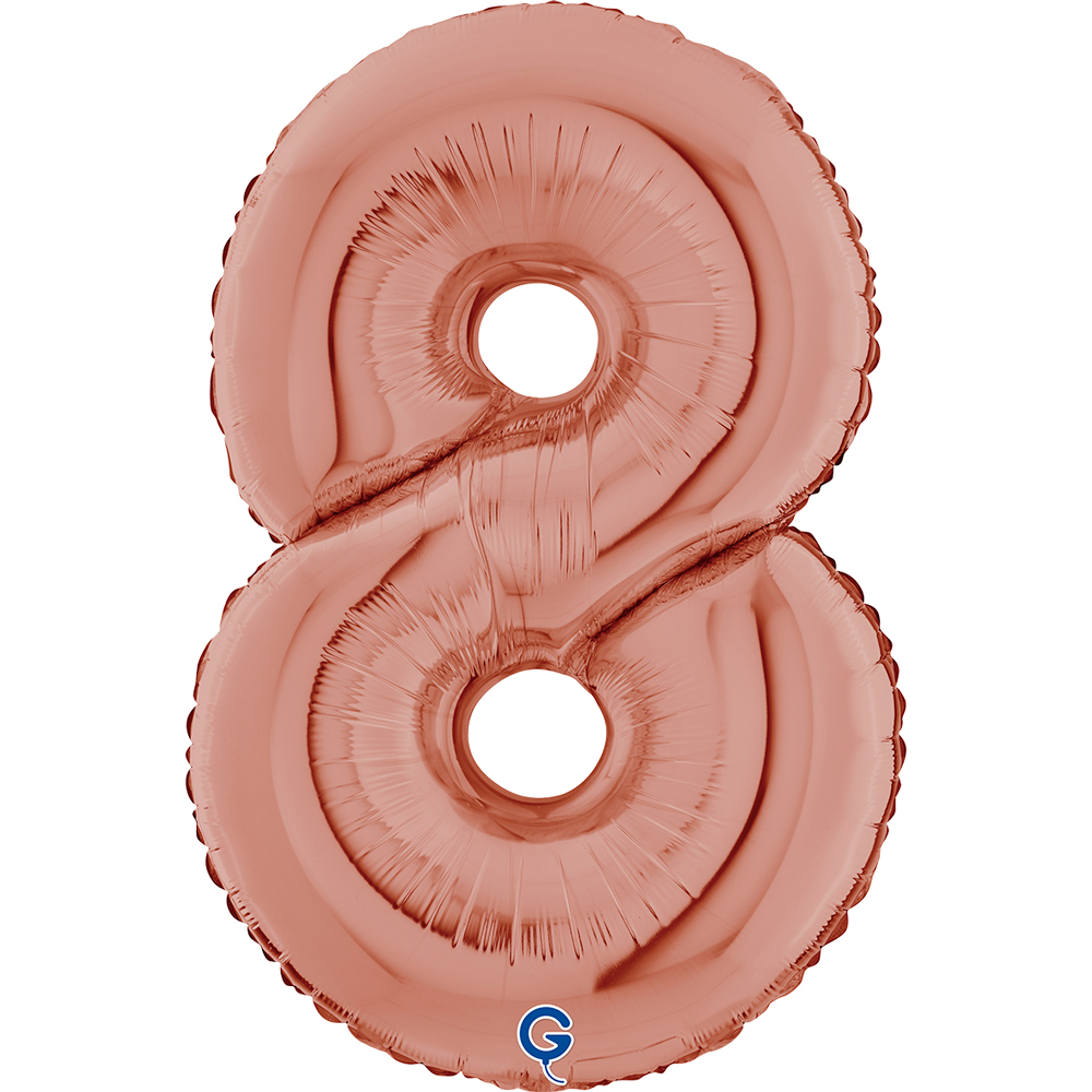 26" Folienzahl "8" Rosé Gold