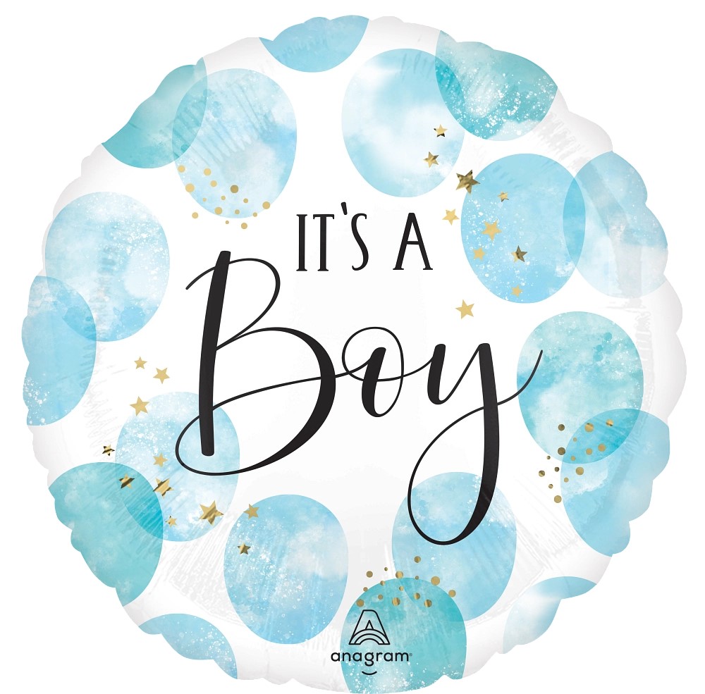 18" Baby Boy Blue Watercolor