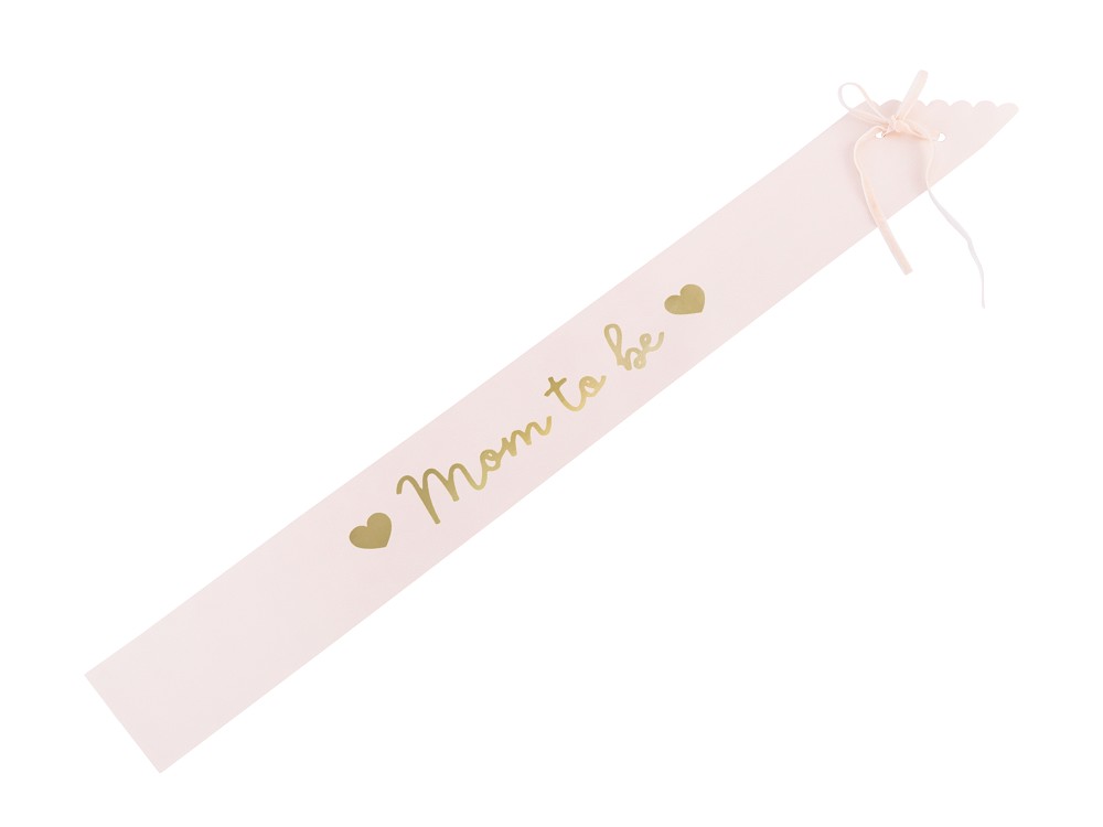 Schärpe aus Papier - Mom to be - rosa - 75cm - 1 Stk.