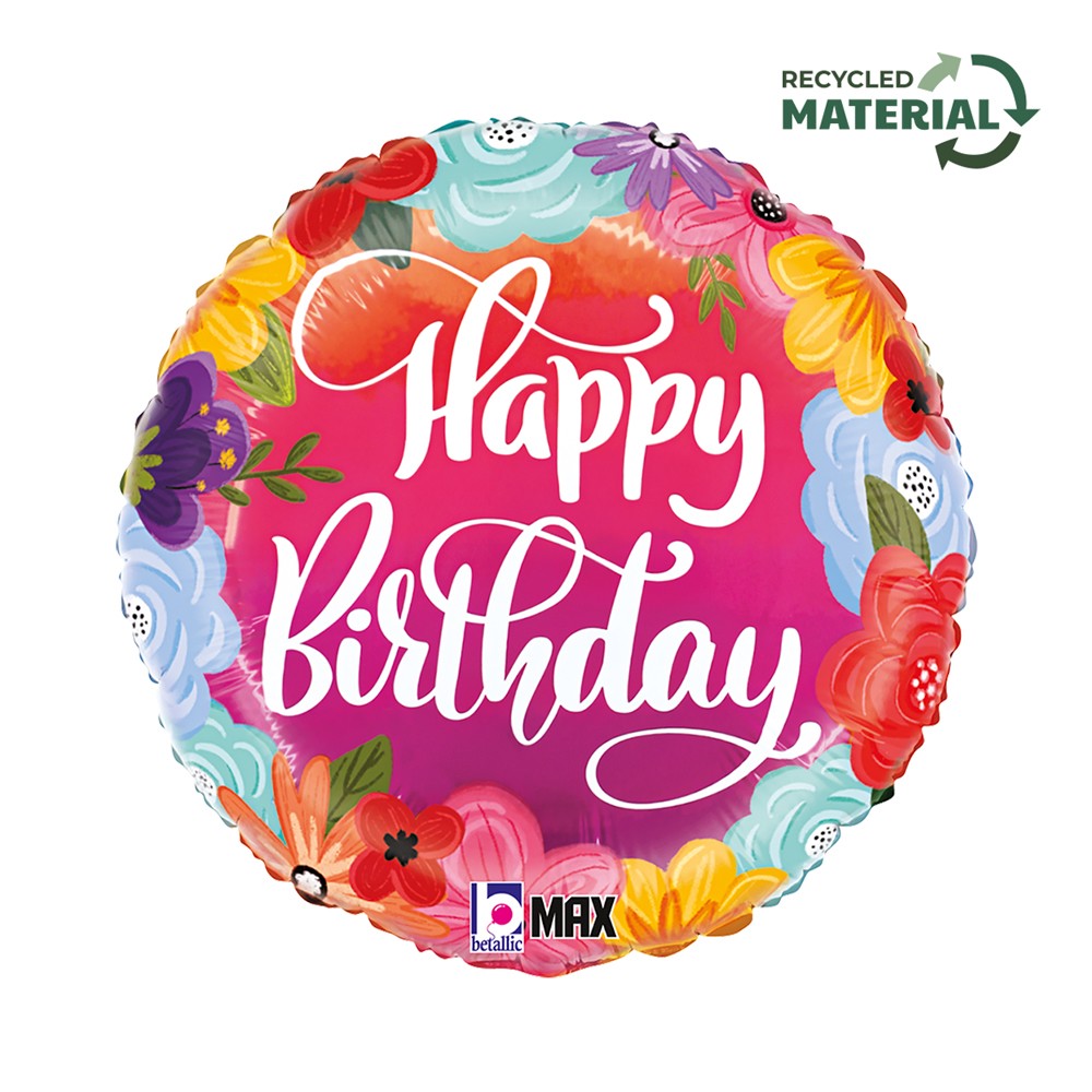 18" Birthday Bright Flowers