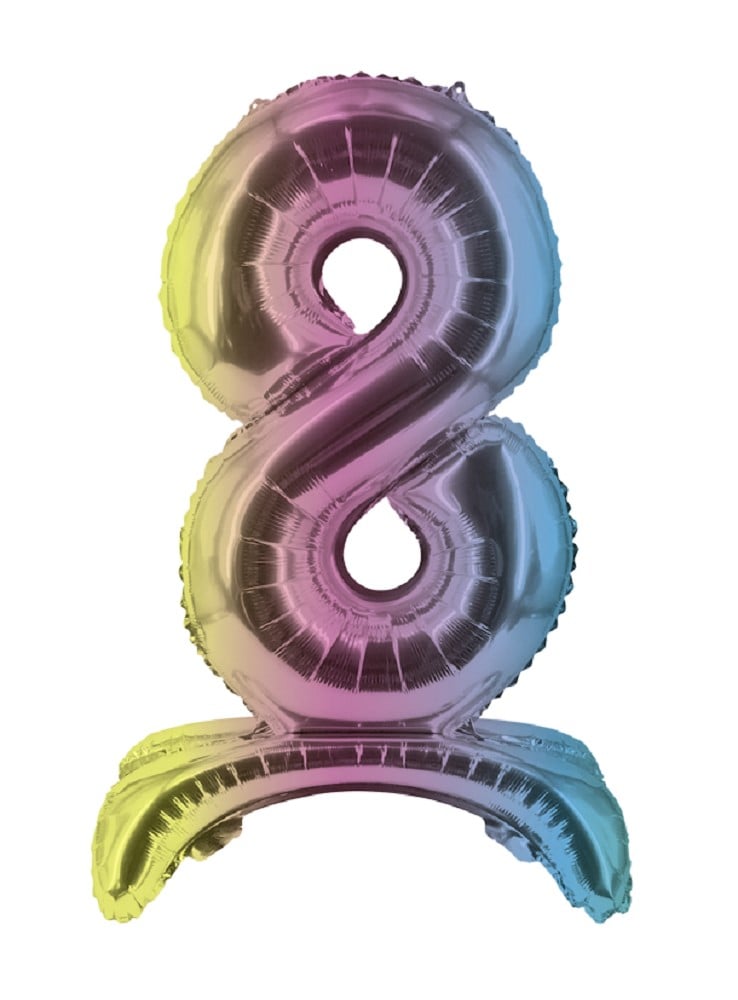 32" Stand Up Balloon "8" Coloured