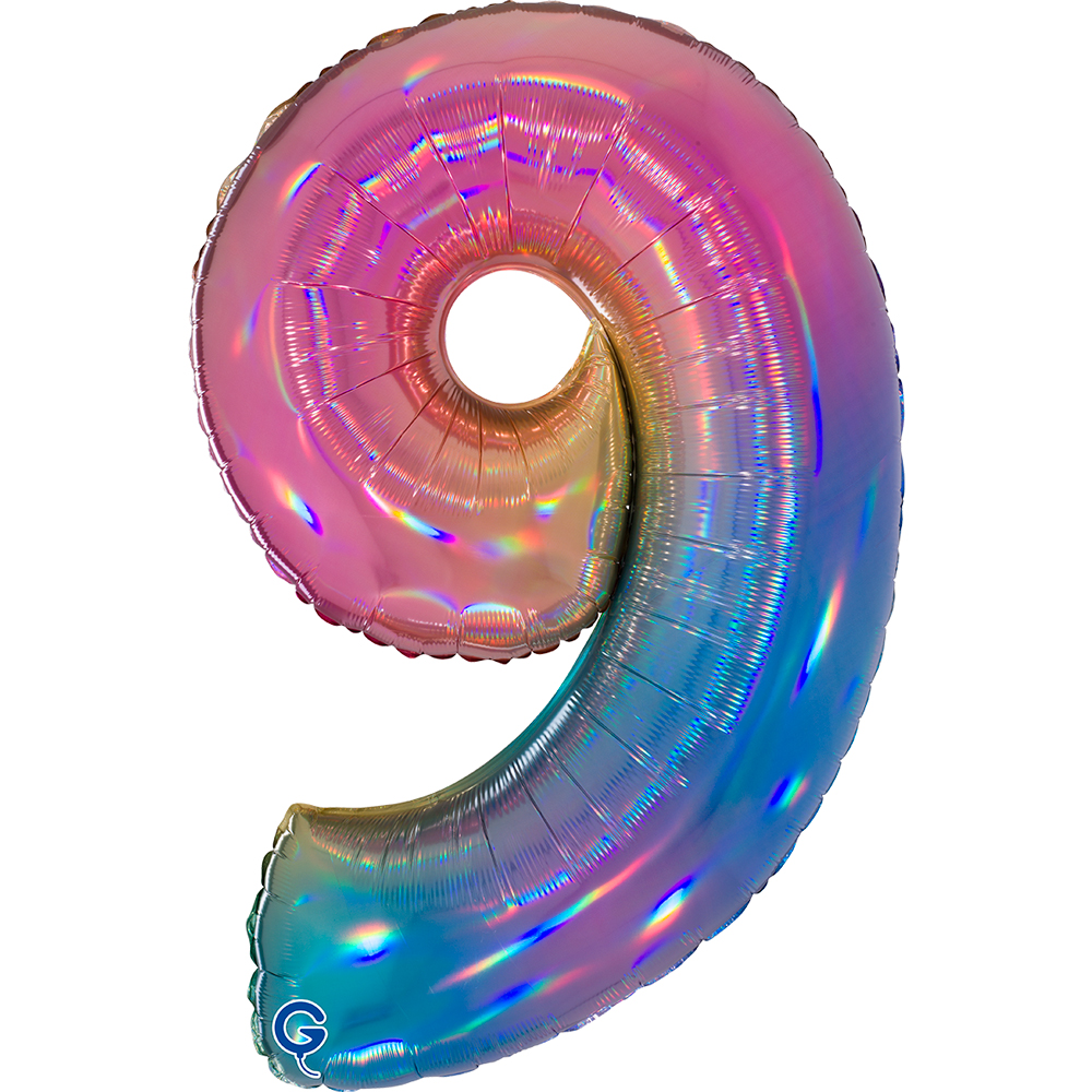 40" Folienzahl "9" Colourful Rainbow
