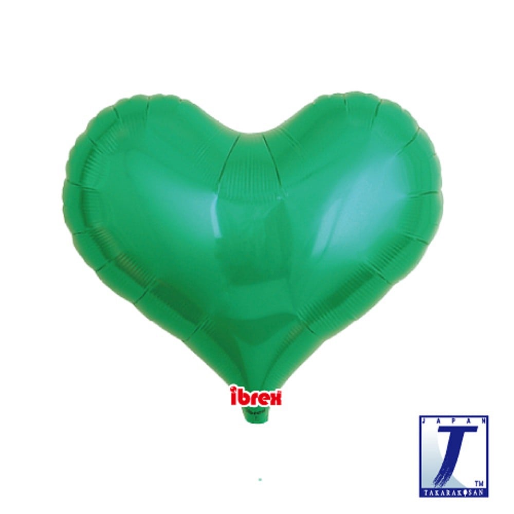 14" Jelly Heart Metallic Green (ibrex)