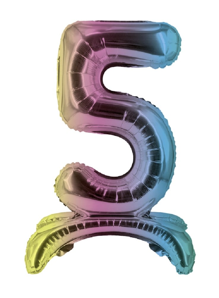 32" Stand Up Balloon "5" Colourful