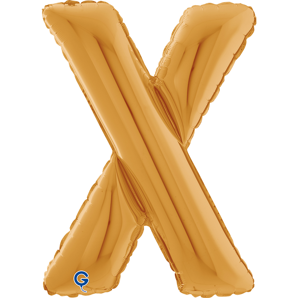 26" Folienbuchstabe "X" Gold (Altgold)