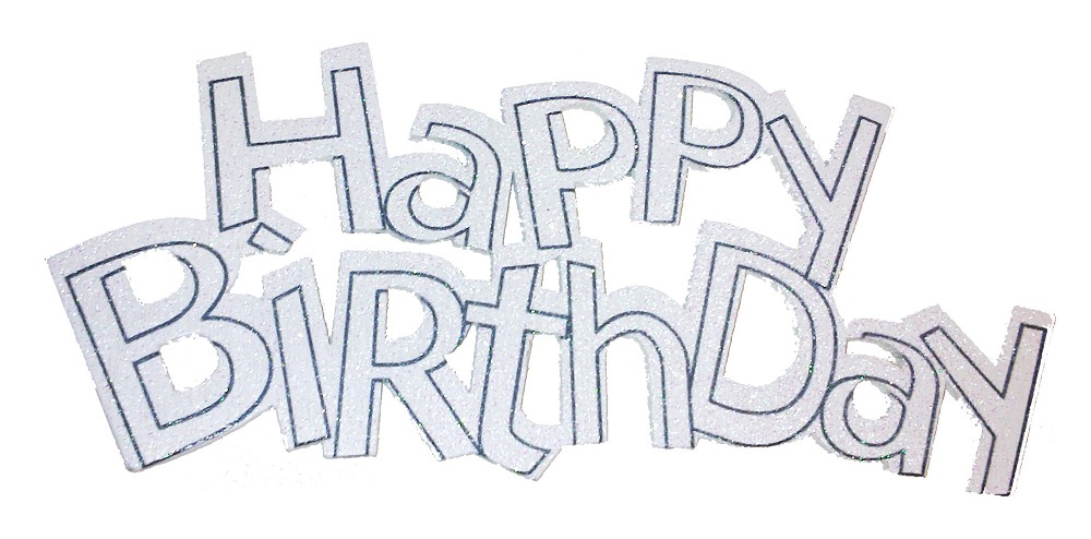 Lettering "Happy Birthday" - White 13cm