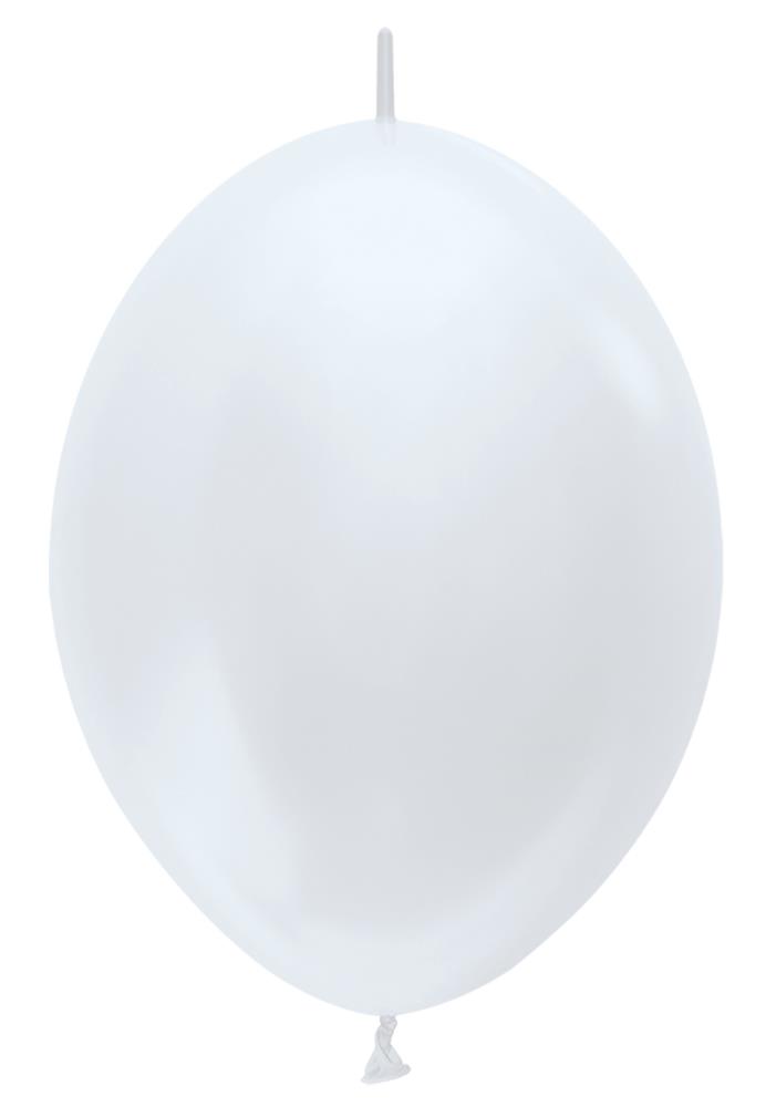 12" Link-o-loon Pearl White (50 Stück)