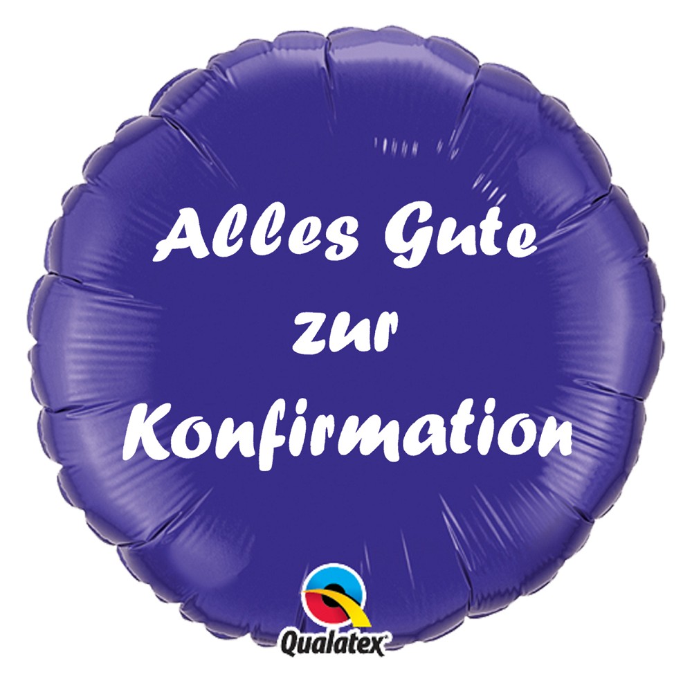 18" "Alles Gute zur Konfirmation" lila