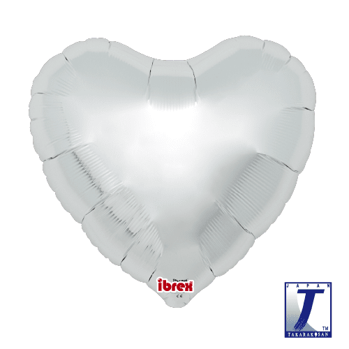 25" Heart Metallic Silver (Ibrex)