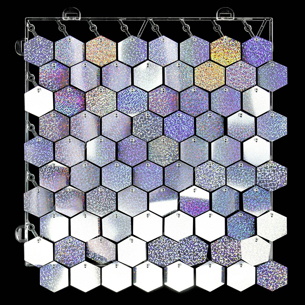 Paillettenwand Laser Silber (30cm x 30cm)