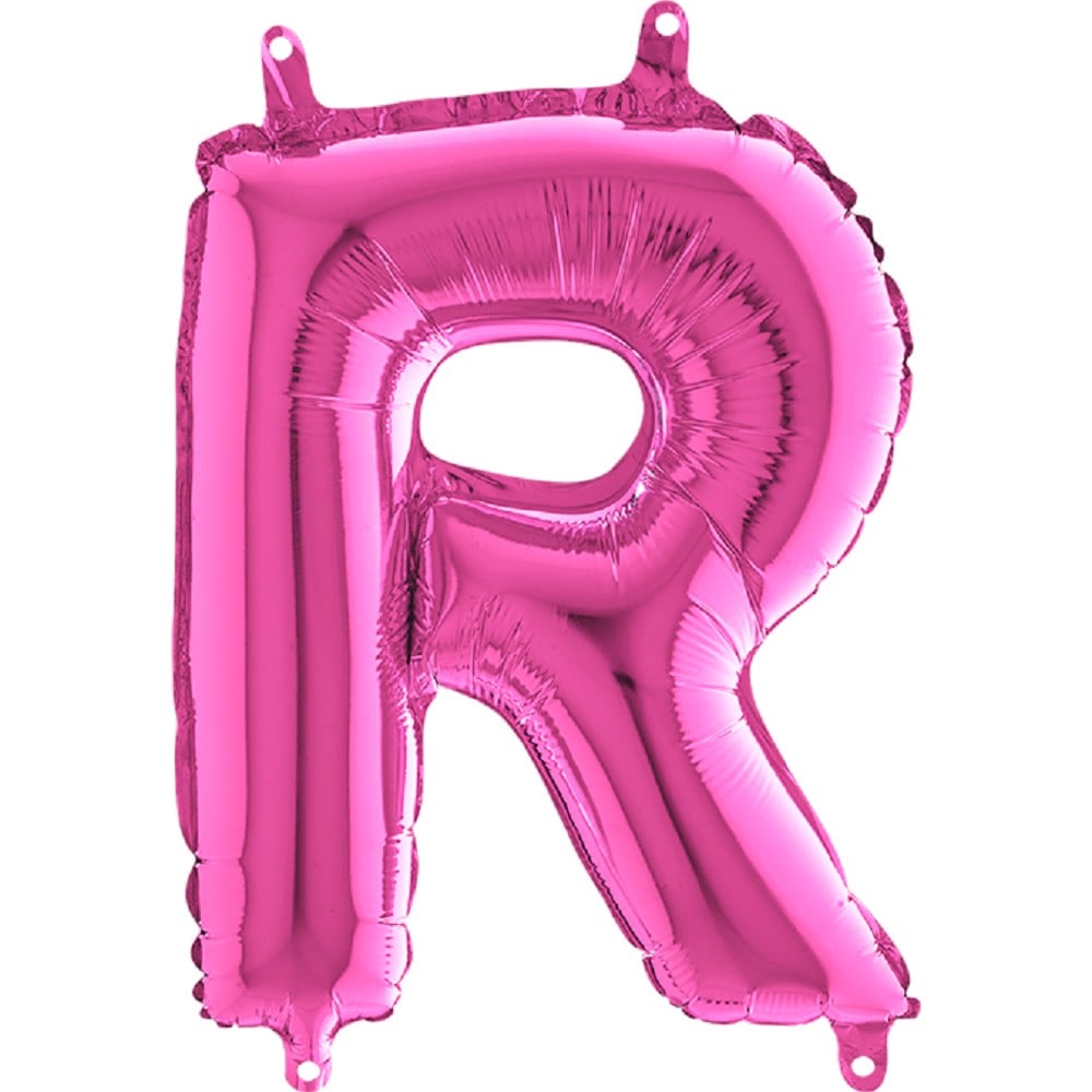 14" Foilballoon Letter "R" Fuxia
