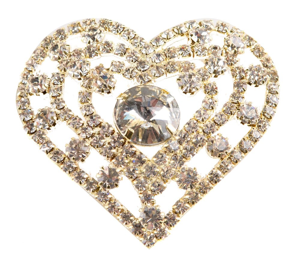 Strass-Herz gold