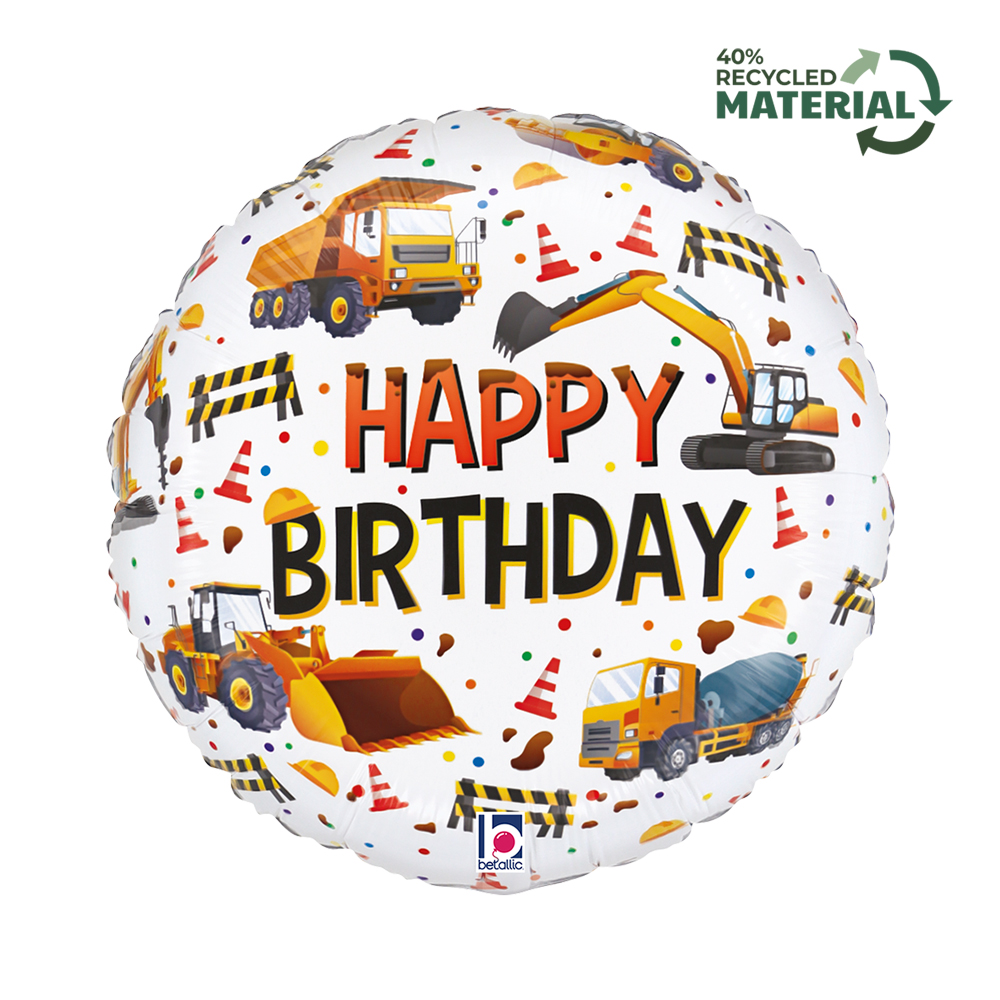 18" Construction Equipment Birthday