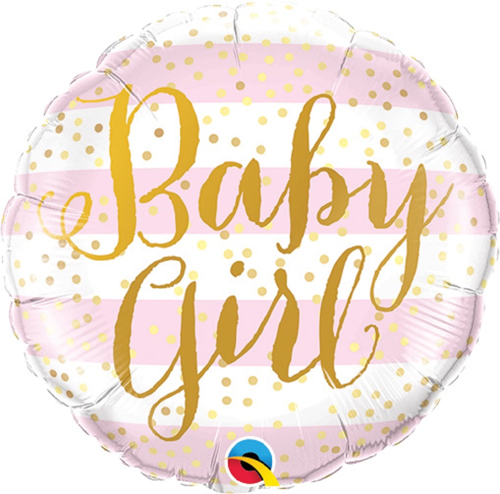 9" Baby Girl Pink Stripes (ohne Ventil, zum Selbstverschweiß