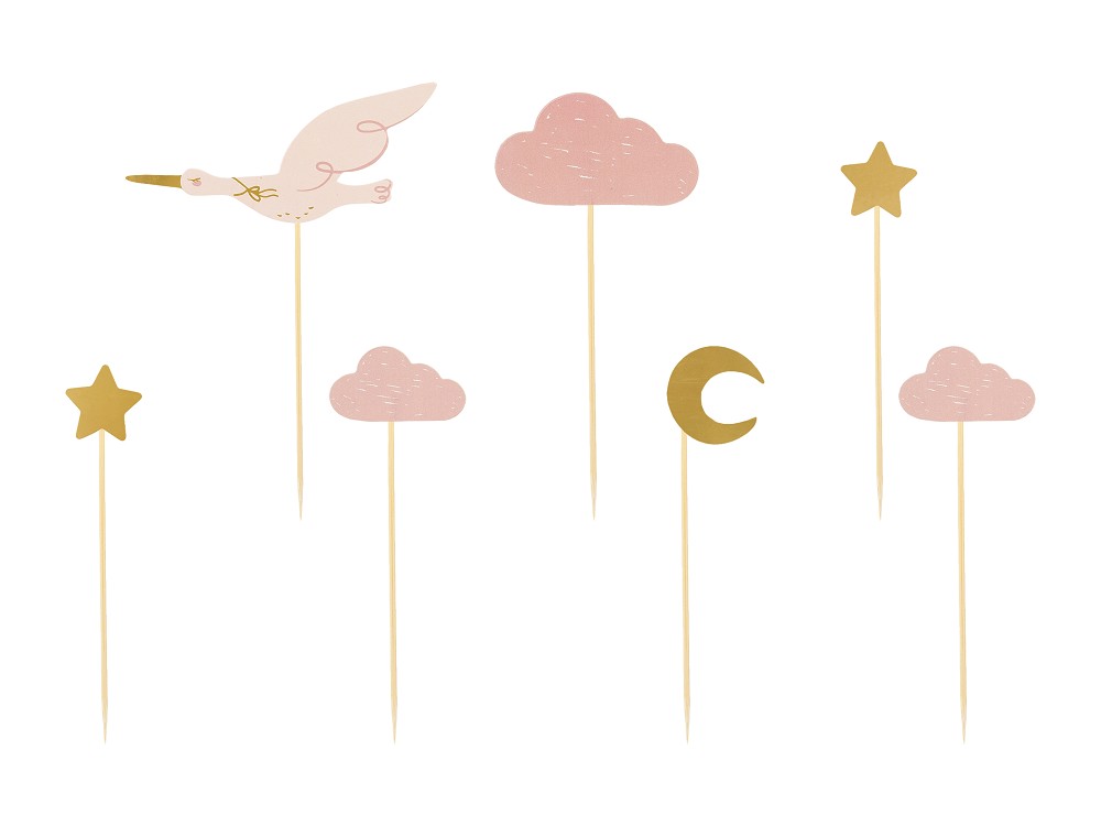 Cake Topper - Storch - 11-13.5cm - 7 Stk.
