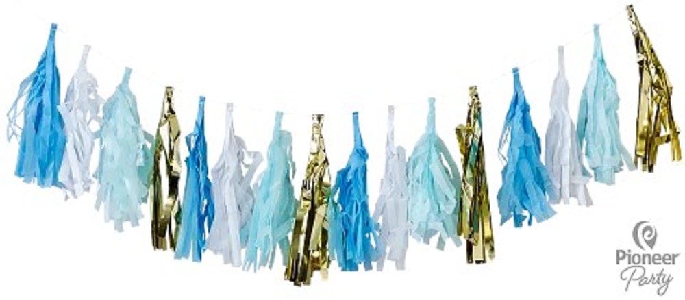 Tassel 2M Blue White Gold (16 Stk.)