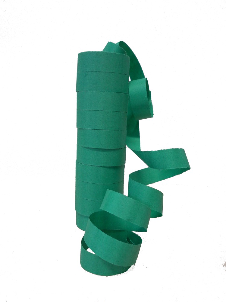 Papier-Luftschlangen grün (nicht farbecht)
