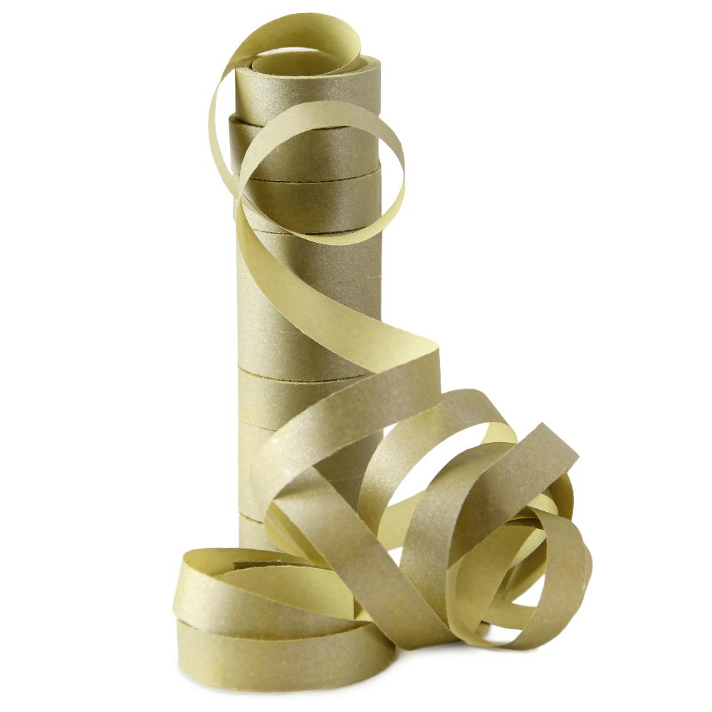 Papier-Luftschlangen gold matt (nicht farbecht)