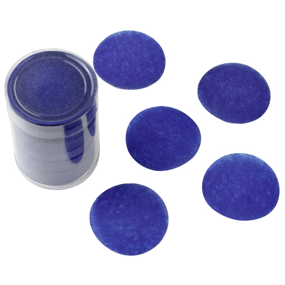 Papierkonfetti blau rund 5cm (100g) - nicht farbecht