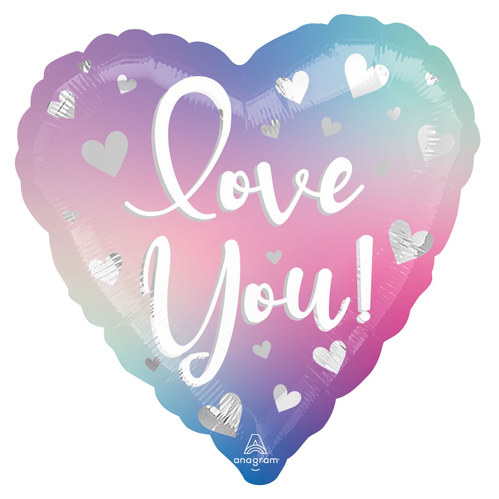 17" Love You Folienherz