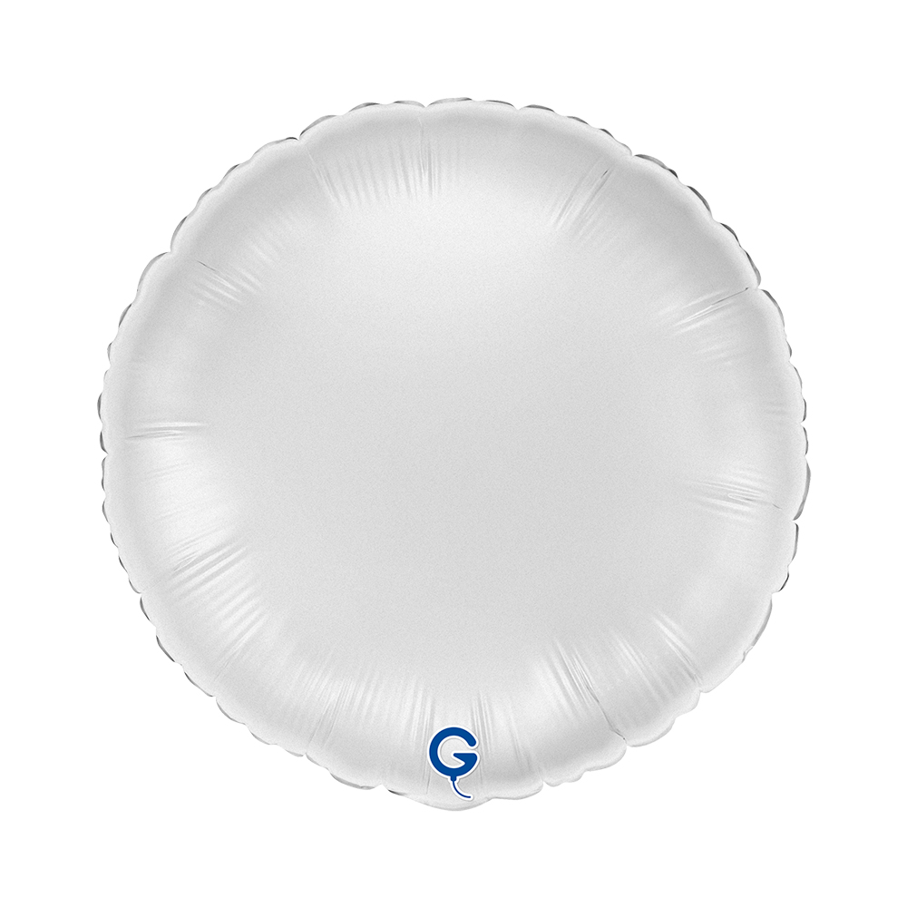 18" Rund Satin White (unverpackt)