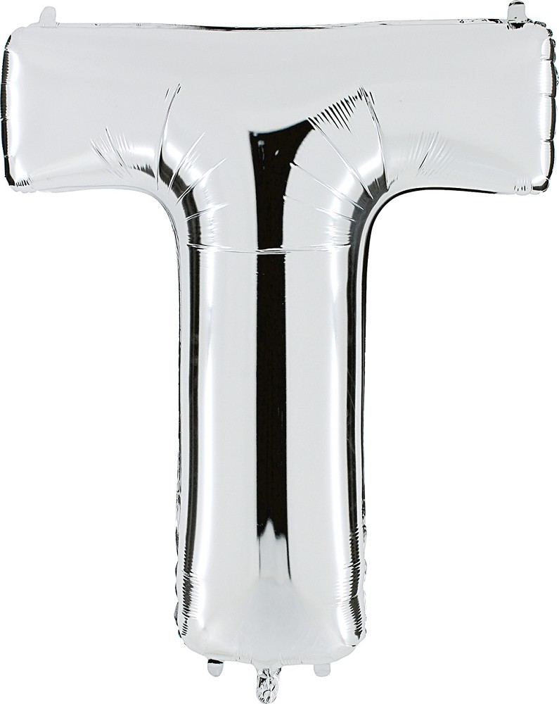 40" Folienbuchstabe "T" Silver