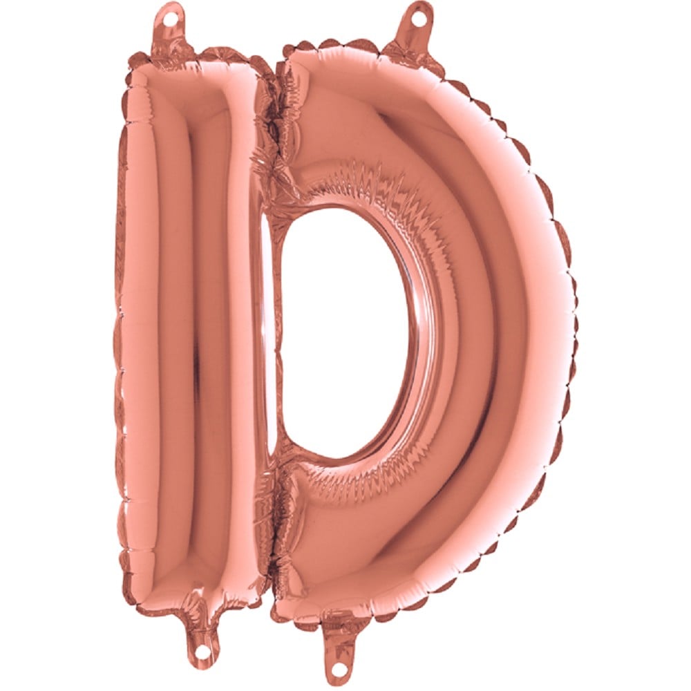 14" Folienbuchstabe "D" Rosé Gold