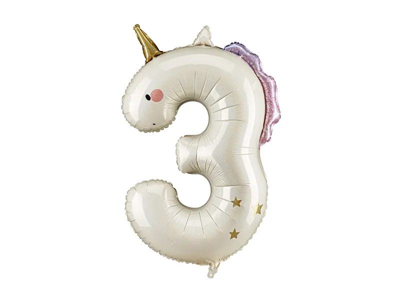 36" Foil Number 3 - Unicorn