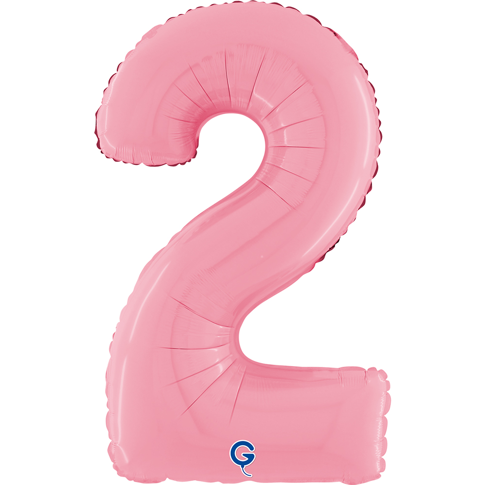 26" Folienzahl "2" Pastel Pink
