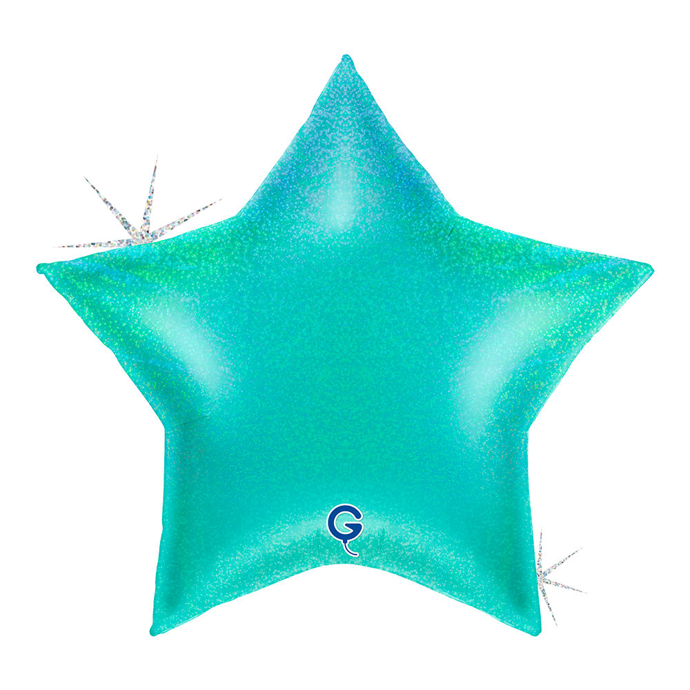 36" Stern Glitter Holographic Tiffany (unverpackt)