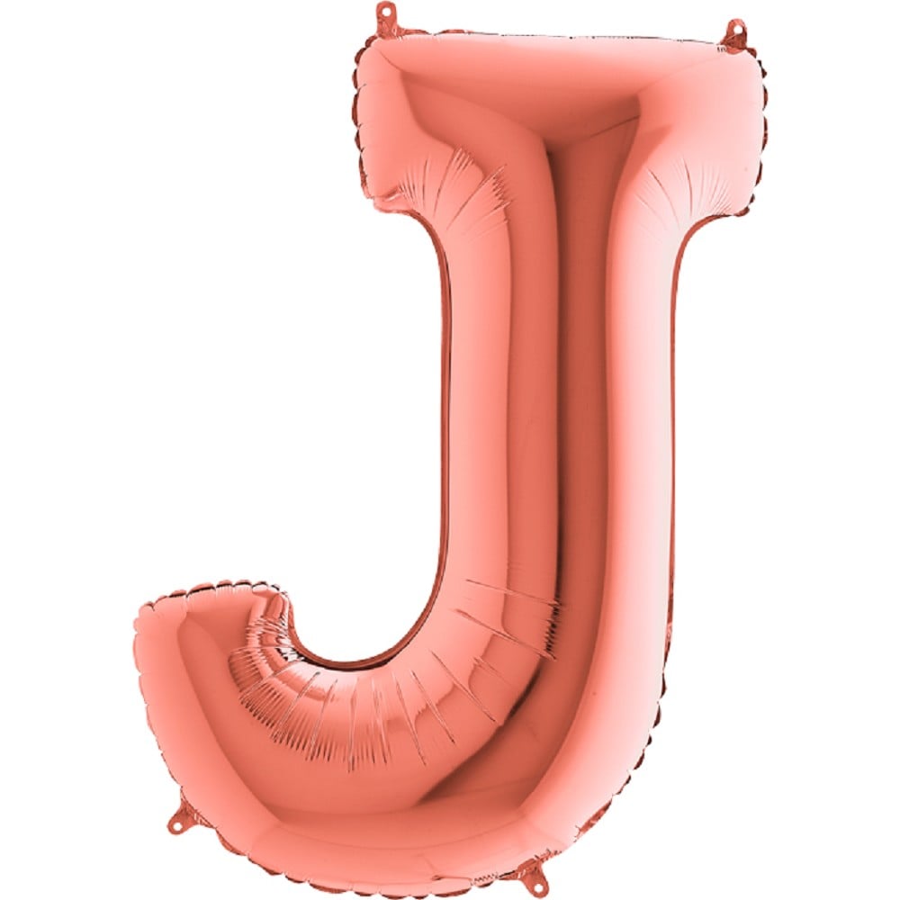 40" Folienbuchstabe "J" Rosé Gold