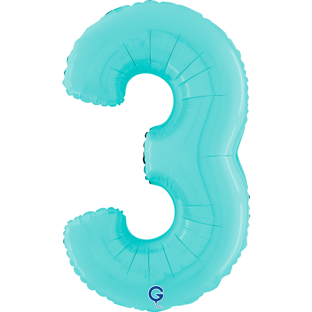 26" Folienzahl "3" Pastel Blue