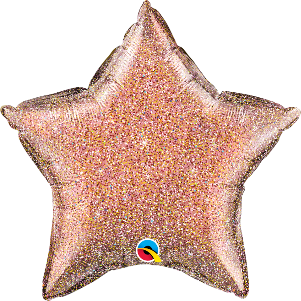 20" Star Glittergraphic Rosé Gold (10 Stück)