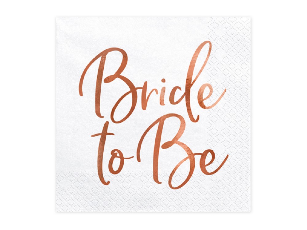 Servietten - Bride to Be - roségold - 20 Stk.
