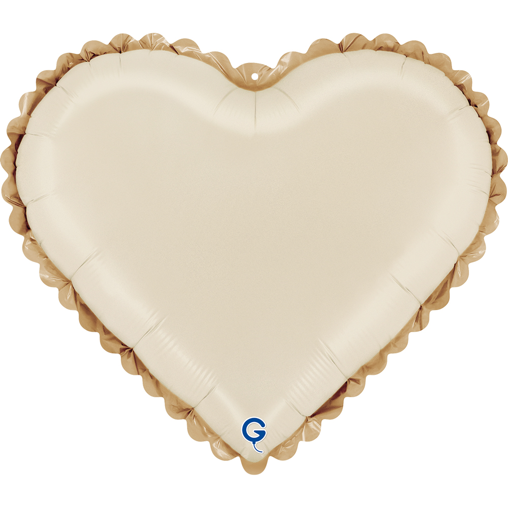 18" Lace Cream Heart