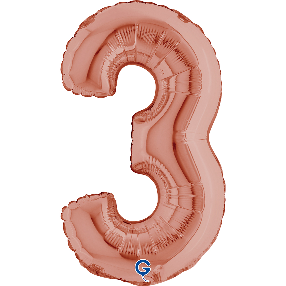 14" Folienzahl "3" Rosé Gold