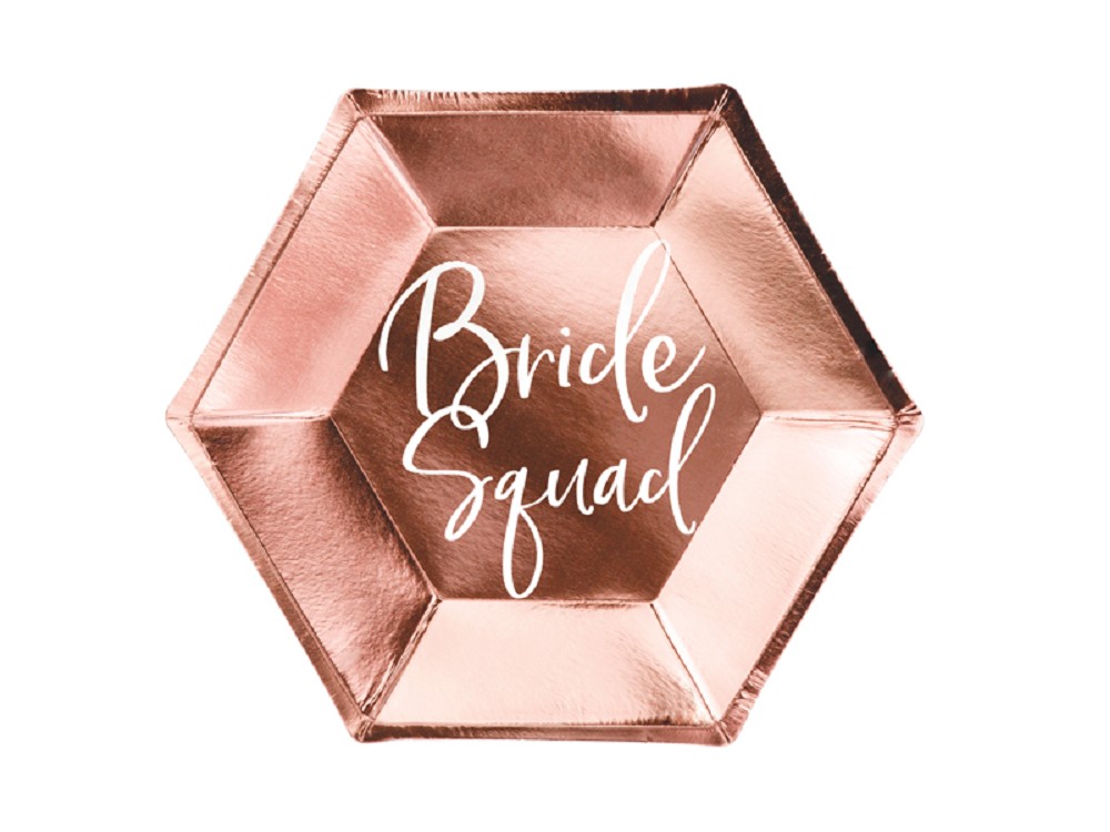Teller - Bride Squad - roségold - 23cm - 6 Stk.