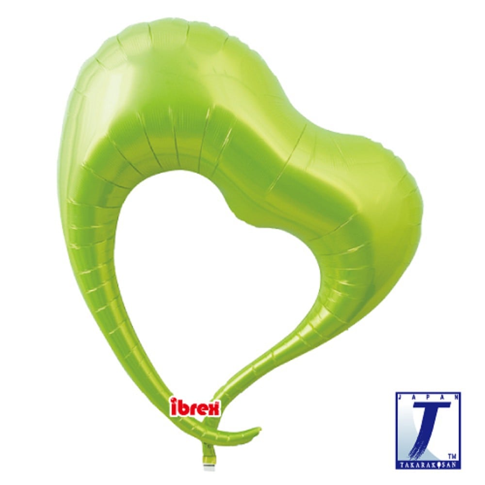 30" Elegant-Heart Metallic Lime Green (ibrex)