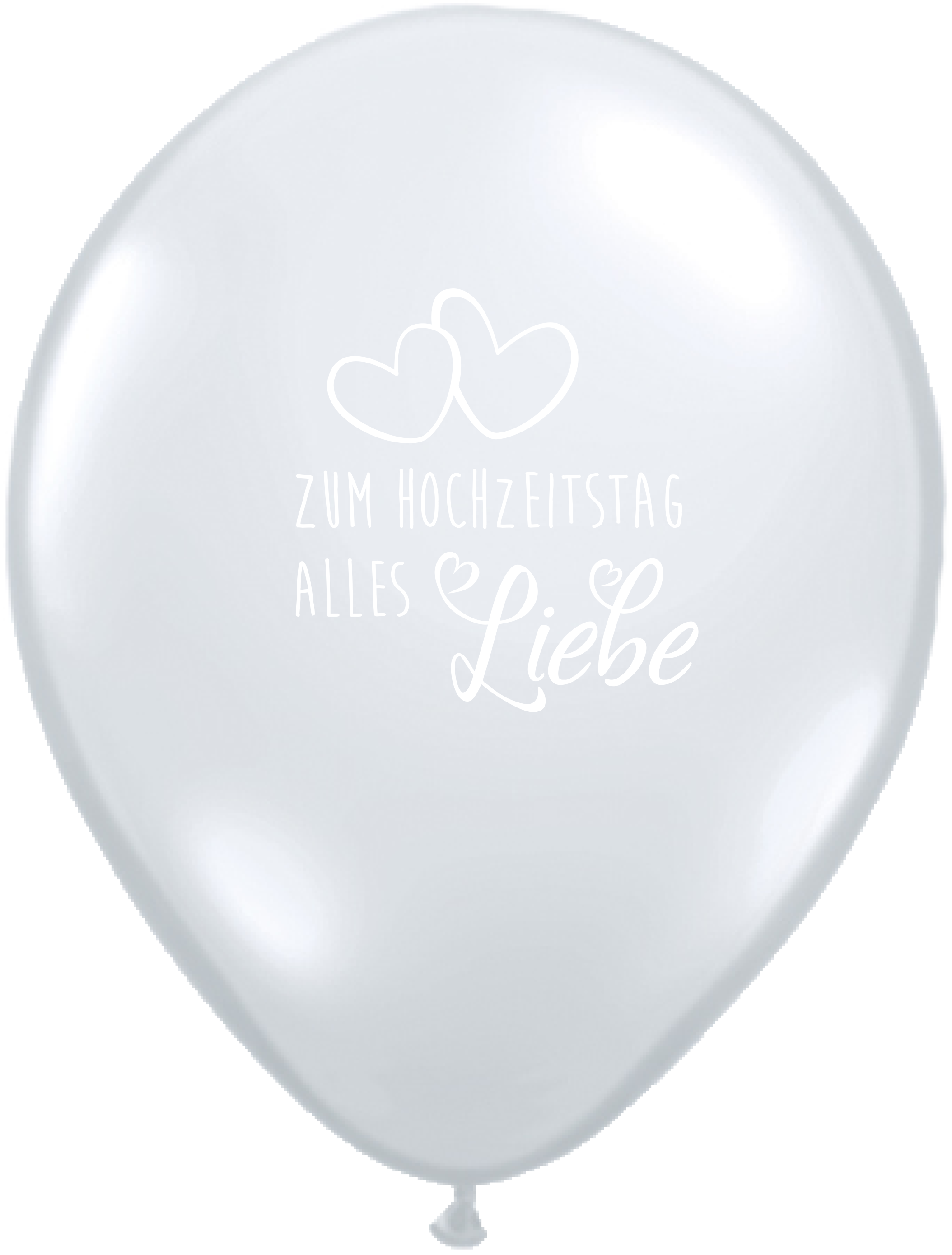 11" Zum Hochzeitstag Alles Liebe Diamond clear (25 Stück)