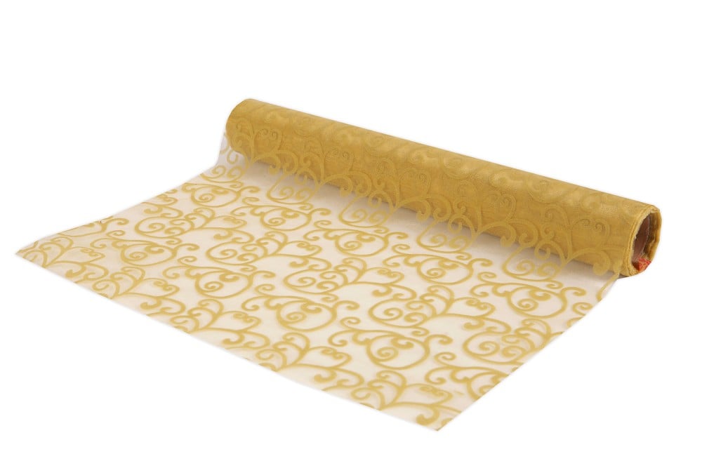 Organzaband "Filigree" gold (36cmx5m)