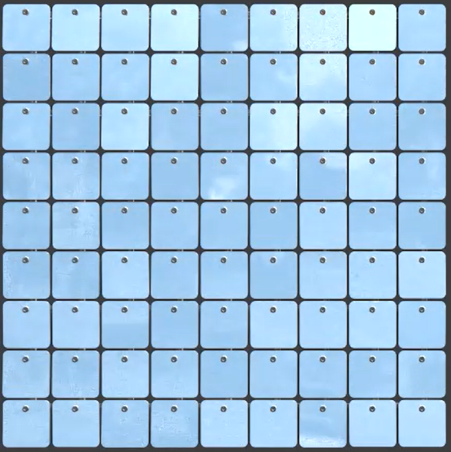 SolaAir Sequin Wall Decor Standard (viereckig) - Sky Blue