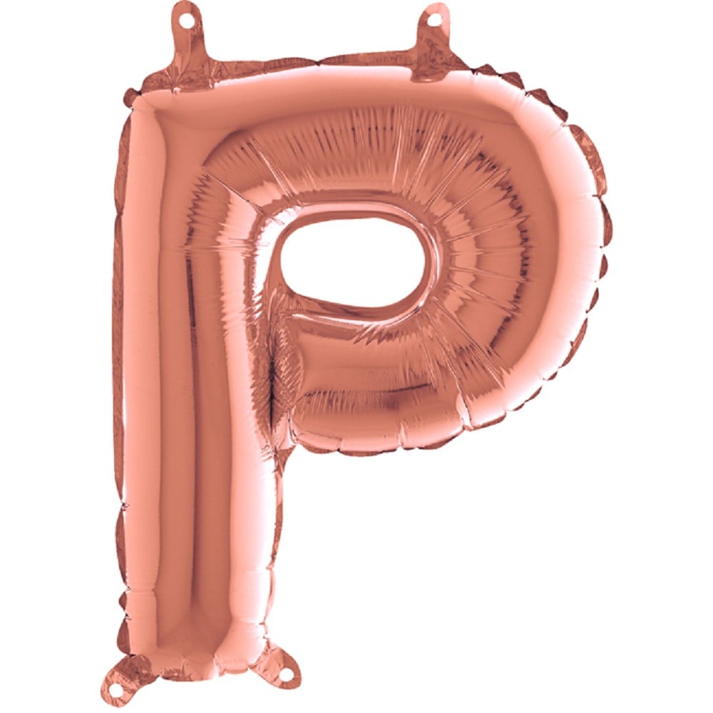 14" Folienbuchstabe "P" Rosé Gold